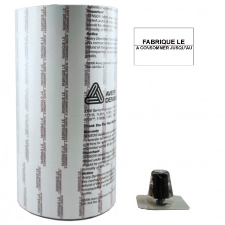 ETIQUETTES 1136 FABRIQUE LE / A CONSOMMER JUSQU'AU 20 x 16 mm