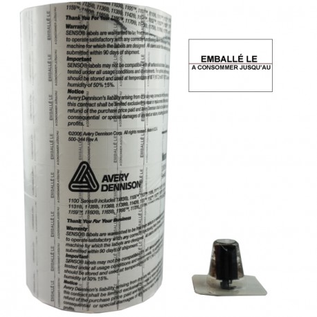 ETIQUETTES 1136 LOT N° / A CONSOMMER JUSQU'AU 20 x 16 mm