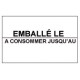 ETIQUETTES 1136 LOT N° / A CONSOMMER JUSQU'AU 20 x 16 mm