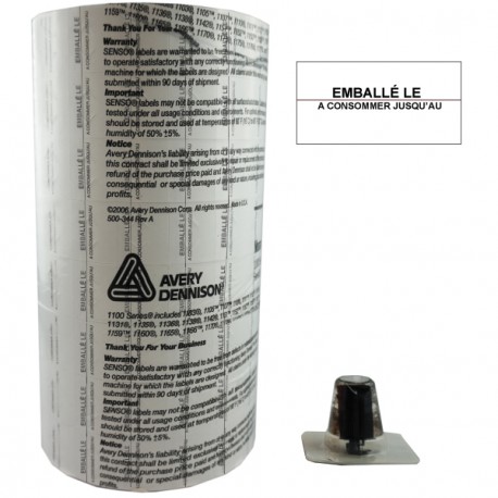 ETIQUETTES 1136 LOT N° / A CONSOMMER JUSQU'AU 20 x 16 mm