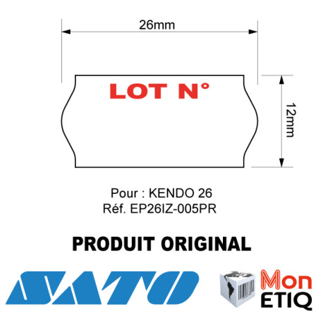 ETIQUETTES KENDO 26 Blanches Lot n°