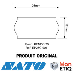 ETIQUETTES KENDO 26 Blanches 26 x 12 mm