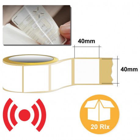 GTL4040D01PMRF3 Etiquette 40 x 40 mm - Monarch universelle - Antivol